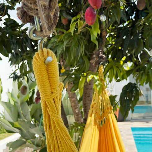 Mustard Yellow Cotton Single Hammock